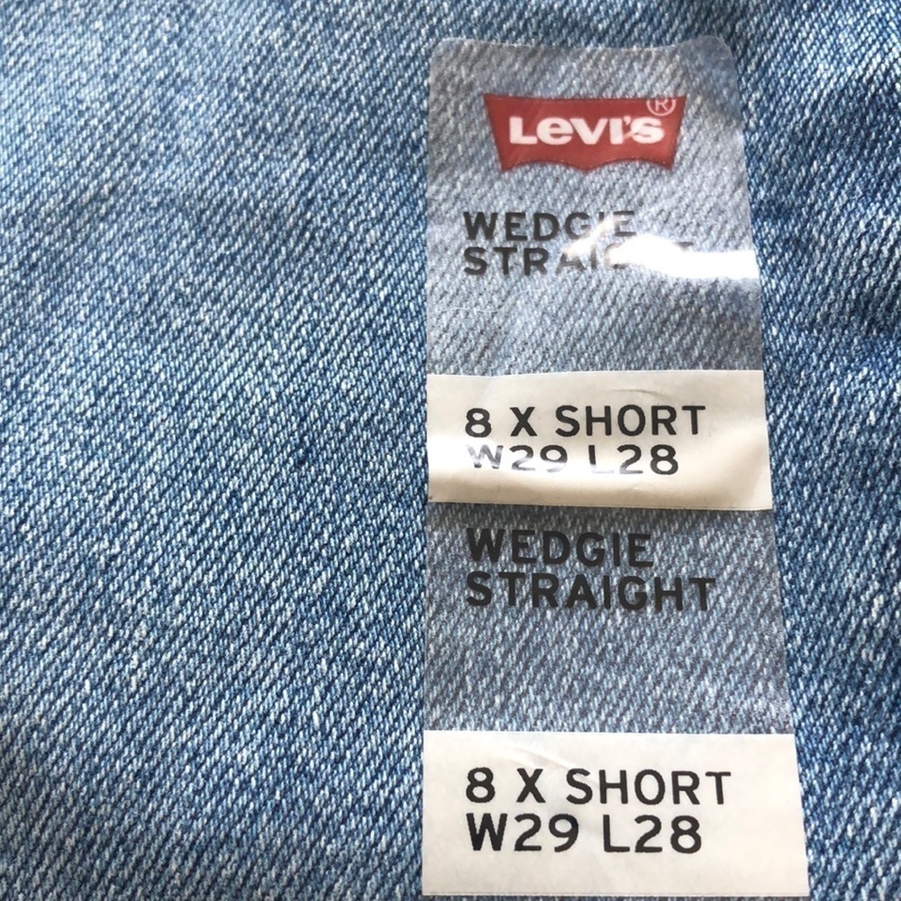 NWT Levi’s Wedgie Straight Leg High Waisted Denim Cropped Short Stretch Size 29 - Picture 13 of 14